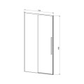 Душевая дверь Slim-N VDS-4SN110CLB, 1100, черный, стекло прозрачное, , шт