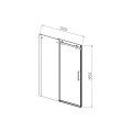 Душевая дверь Como-N VDS-4CN130CL, 1300, хром, стекло прозрачное, , шт