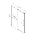 Душевая дверь Como Soft VDS-1CS130CL, 1300, хром, стекло прозрачное