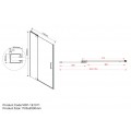 Душевая дверь Extra VDP-1E1011CLB, 1000/1100, черный, стекло прозрачное