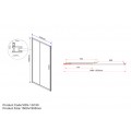 Душевая дверь Garda VDS-1G150CLB, 1500, черный, стекло прозрачное, , шт