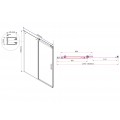 Душевая дверь Como VPS-1C130CL, 1300, хром, стекло прозрачное