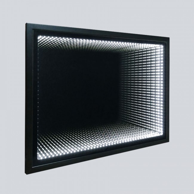 Зеркало LED VLM-2M800B, 800x600 c сенсорным выключателем и диммером, черное, , шт