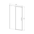 Душевая дверь Dice VDS-4D160CLB, 1600, черный, стекло прозрачное