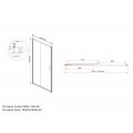 Душевая дверь Garda VDS-1G145CLB, 1450, черный, стекло прозрачное, , шт