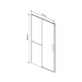 Душевая дверь Slim Soft VDS-1SS140CLGM, 1400, вороненая сталь, стекло прозрачное