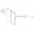 Душевая дверь Como VPS-1C140CL, 1400, хром, стекло прозрачное