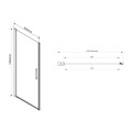 Душевая дверь Orta VPP-1O900CH-R, 900, хром, стекло шиншилла, правая 