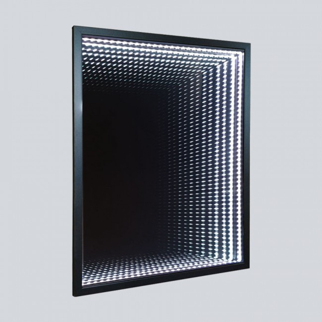Зеркало LED VLM-2M600B, 600x800 c сенсорным выключателем и диммером, черное, , шт