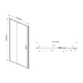 Душевая дверь Intra VDP-1I7080CL, 700/800, хром, стекло прозрачное