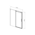 Душевая дверь Como-N VDS-4CN140CLB, 1400, черный, стекло прозрачное, , шт