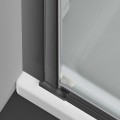 Душевая дверь Alpha VDP-3AL600CLGM, вороненая сталь, стекло прозрачное, , шт
