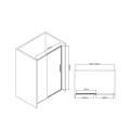 Душевая дверь Slim-U VDS-2SU140CL, 1400, хром, стекло прозрачное, , шт