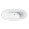 Ванна акриловая Vincea VBT-509, 1650*750*590, цвет белый, слив-перелив в комплекте, хром